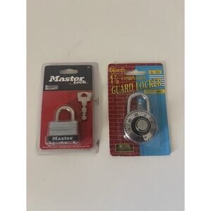 Lot of 2 MASTER‎ LOCK 22D + Guard Locker COMBINATION 1504 NOS